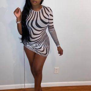 Black and white dress